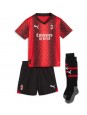 AC Milan Olivier Giroud #9 Heimtrikotsatz für Kinder 2023-24 Kurzarm (+ Kurze Hosen)